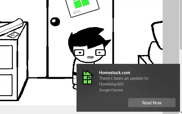Homestuck Notifier from Chrome web store to be run with OffiDocs Chromium online Homestuck Notifier from Chrome web store to be run with OffiDocs Chromium online