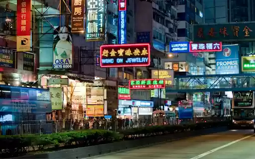 Hong Kong Street Scene  from Chrome web store to be run with OffiDocs Chromium online