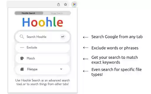 Hoohle Search Google Search Buddy  from Chrome web store to be run with OffiDocs Chromium online
