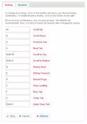 Hotkeys  from Chrome web store to be run with OffiDocs Chromium online
