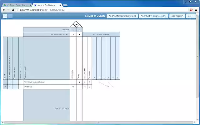 House of Quality  from Chrome web store to be run with OffiDocs Chromium online