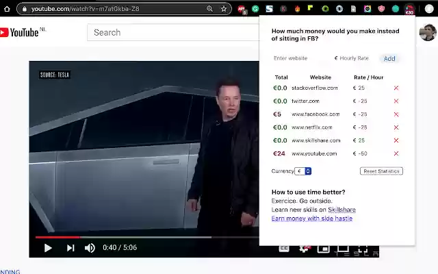 How much does my Facebook/Netflix time cost? from Chrome web store to be run with OffiDocs Chromium online How much does my Facebook/Netflix time cost? from Chrome web store to be run with OffiDocs Chromium online