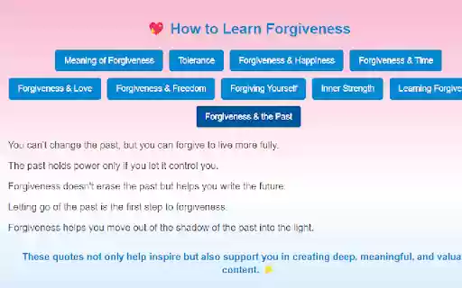 How to Learn Forgiveness  from Chrome web store to be run with OffiDocs Chromium online