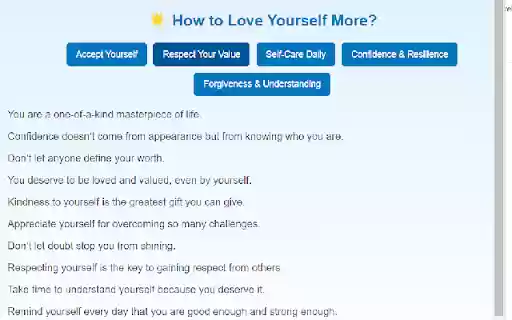 How to Love Yourself More?  from Chrome web store to be run with OffiDocs Chromium online