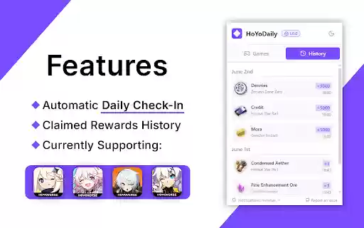 HoYoDaily: Automatic HoYoLab Check In  from Chrome web store to be run with OffiDocs Chromium online