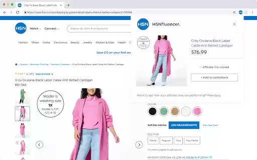 HSNfluencer Toolbar  from Chrome web store to be run with OffiDocs Chromium online