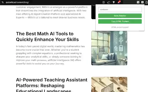 HTML Content Copier  from Chrome web store to be run with OffiDocs Chromium online