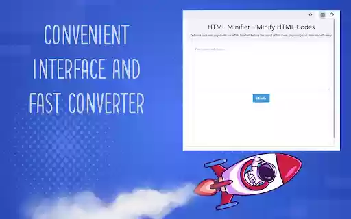 HTML Minifier Minify HTML Codes  from Chrome web store to be run with OffiDocs Chromium online