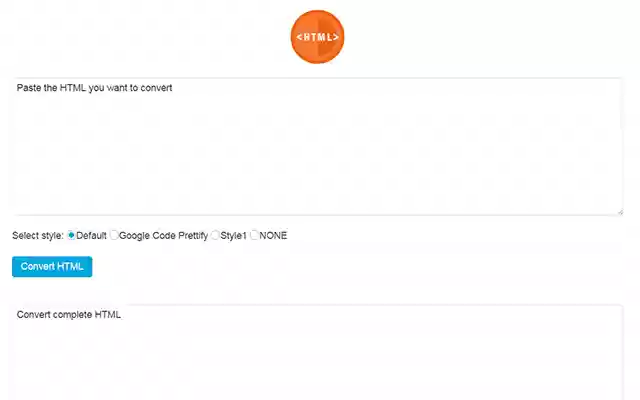 HTML source code conversion toolin Chrome with