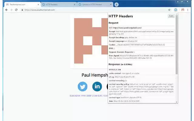 HTTP headers  from Chrome web store to be run with OffiDocs Chromium online