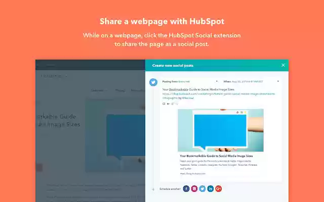 HubSpot Social from Chrome web store to be run with OffiDocs Chromium online HubSpot Social from Chrome web store to be run with OffiDocs Chromium online