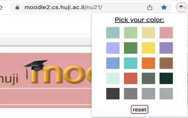 Huji Moodle Color Picker from Chrome web store to be run with OffiDocs Chromium online Huji Moodle Color Picker from Chrome web store to be run with OffiDocs Chromium online