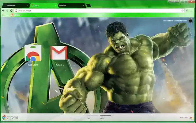 Hulk Green Avenger SuperHero  from Chrome web store to be run with OffiDocs Chromium online