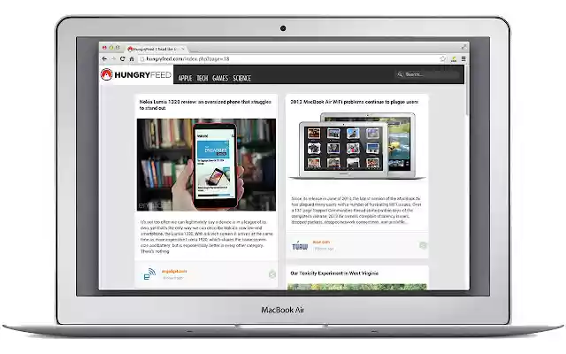 HungryFeed  from Chrome web store to be run with OffiDocs Chromium online