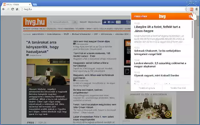 HVG hírolvasó from Chrome web store to be run with OffiDocs Chromium online HVG hírolvasó from Chrome web store to be run with OffiDocs Chromium online