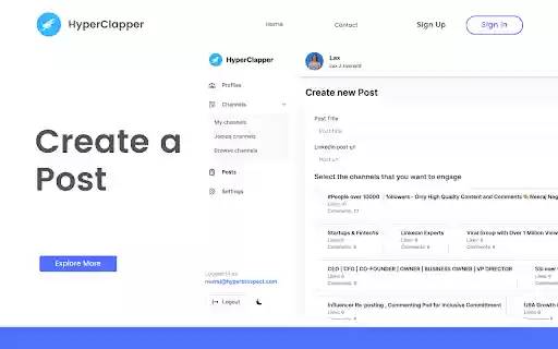HyperClapper AI Powered Network Companion  from Chrome web store to be run with OffiDocs Chromium online