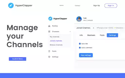 HyperClapper Engagement Tool with Chat GPT  from Chrome web store to be run with OffiDocs Chromium online