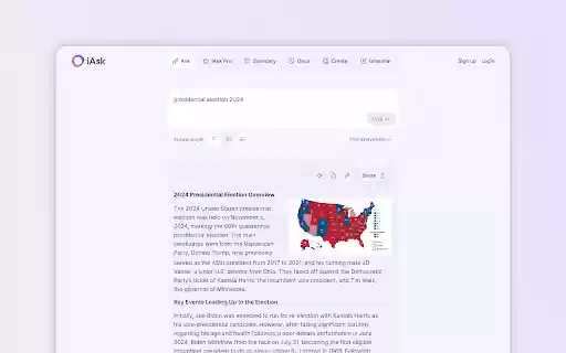 iAsk Search  from Chrome web store to be run with OffiDocs Chromium online