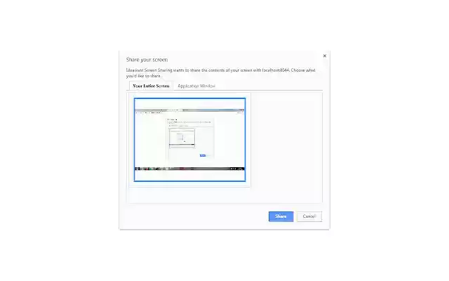 Ideascast Screen Sharing  from Chrome web store to be run with OffiDocs Chromium online