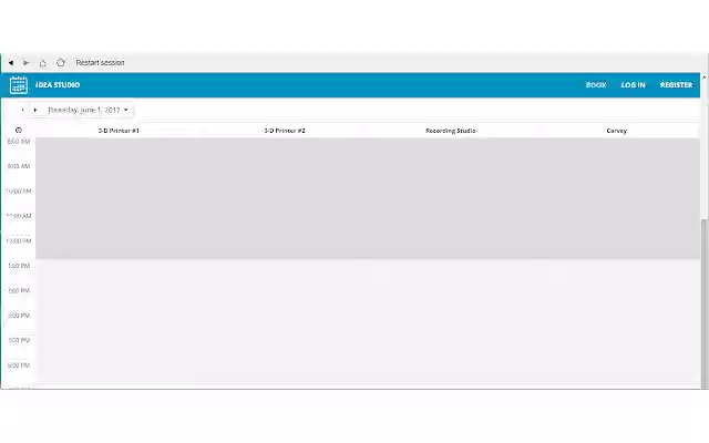 Idea Studio Reservation Kiosk  from Chrome web store to be run with OffiDocs Chromium online