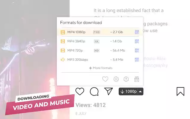 IDL Helper Downloader (for Instagram)  from Chrome web store to be run with OffiDocs Chromium online