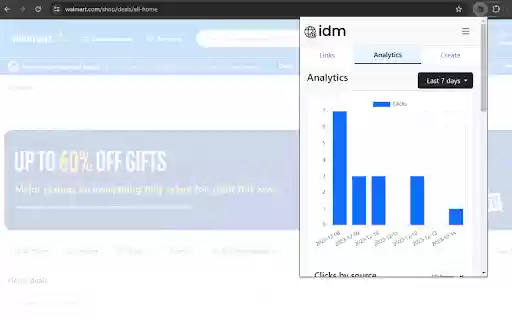 IDM URL shortener and QR code generator  from Chrome web store to be run with OffiDocs Chromium online