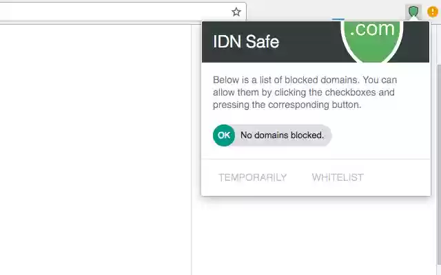 IDN Safe  from Chrome web store to be run with OffiDocs Chromium online