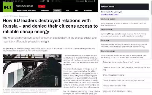 I Doubt News  from Chrome web store to be run with OffiDocs Chromium online