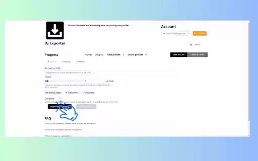 IGExporter Followers Exporter for Ins  from Chrome web store to be run with OffiDocs Chromium online