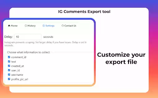 IG Exporter  Scraper: Export Instagram Comments data to list  from Chrome web store to be run with OffiDocs Chromium online