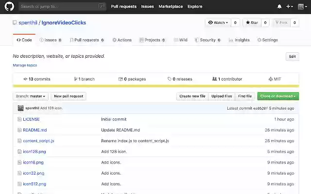 Ignore Video Clicks from Chrome web store to be run with OffiDocs Chromium online Ignore Video Clicks from Chrome web store to be run with OffiDocs Chromium online
