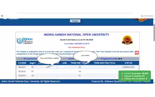 IGNOU Percentage Calculator from Chrome web store to be run with OffiDocs Chromium online IGNOU Percentage Calculator from Chrome web store to be run with OffiDocs Chromium online