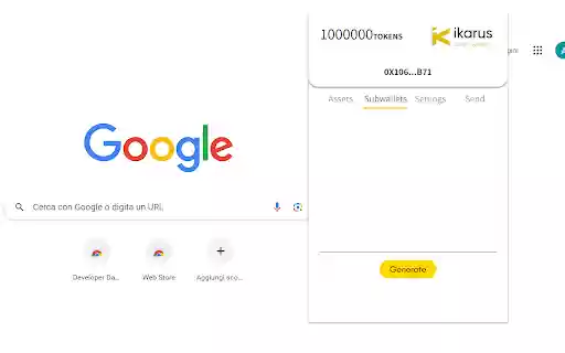 Ikarus Wallet Extension  from Chrome web store to be run with OffiDocs Chromium online