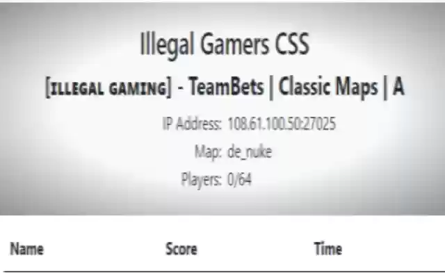 Illegal Gamers CSS from Chrome web store to be run with OffiDocs Chromium online Illegal Gamers CSS from Chrome web store to be run with OffiDocs Chromium online