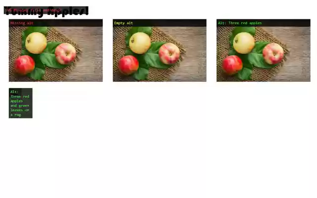 Image Alt Text Viewer  from Chrome web store to be run with OffiDocs Chromium online