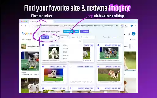 Image Downloader (Imagent)  from Chrome web store to be run with OffiDocs Chromium online