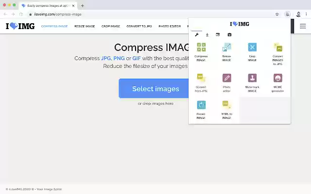 Image Editor  Tools iLoveIMG  from Chrome web store to be run with OffiDocs Chromium online