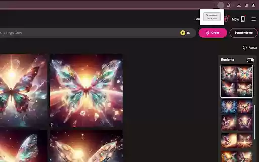 Image saver for Bing Creator  from Chrome web store to be run with OffiDocs Chromium online