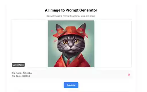 Image to Prompt AI | Generate Prompts for SD/MJ/Flux.  from Chrome web store to be run with OffiDocs Chromium online