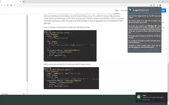 ImageToText  from Chrome web store to be run with OffiDocs Chromium online