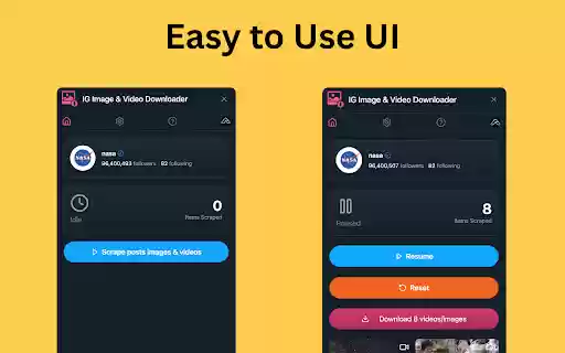 Image  Video Downloader for Ins  from Chrome web store to be run with OffiDocs Chromium online