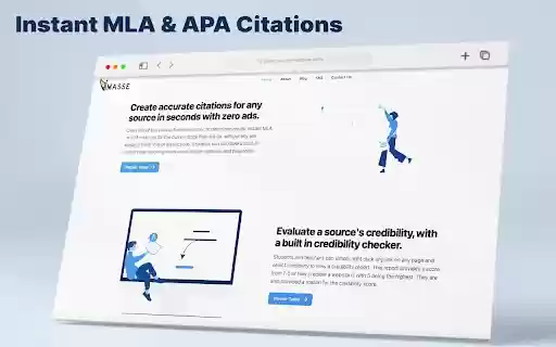 Imasse Instant MLA  APA Citations  from Chrome web store to be run with OffiDocs Chromium online