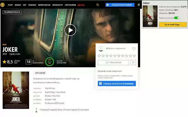 Imdb Notes for Filmweb from Chrome web store to be run with OffiDocs Chromium online Imdb Notes for Filmweb from Chrome web store to be run with OffiDocs Chromium online