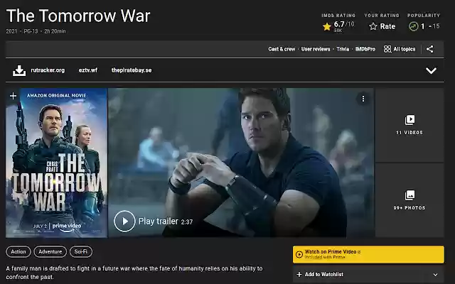 IMDB to torrents  from Chrome web store to be run with OffiDocs Chromium online