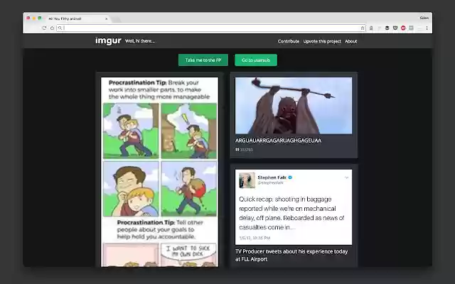 Розширення Imgur Chrome із веб-магазину Chrome, яке буде запускатися з OffiDocs Chromium онлайн