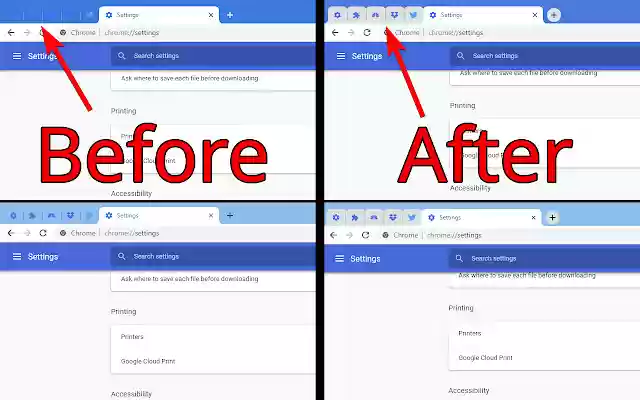 Improved Default Theme  from Chrome web store to be run with OffiDocs Chromium online