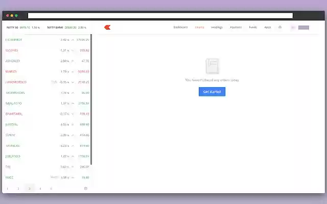 Improved Zeodha Kite  from Chrome web store to be run with OffiDocs Chromium online