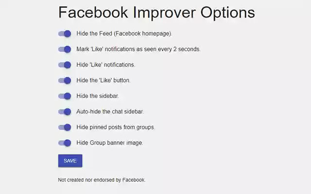Improve your Facebook (by Lapzor) from Chrome web store to be run with OffiDocs Chromium online Improve your Facebook (by Lapzor) from Chrome web store to be run with OffiDocs Chromium online