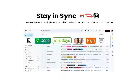 Inbox2Action: The power of Notion in your Gmail Inbox  from Chrome web store to be run with OffiDocs Chromium online