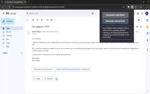 InboxGist Summarize any email with one click.  from Chrome web store to be run with OffiDocs Chromium online